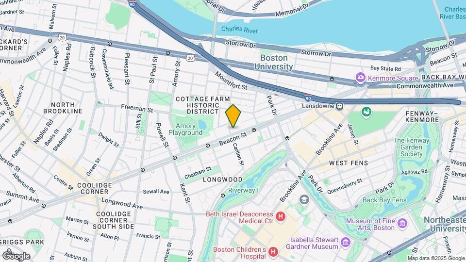 1050 Beacon St, Unit 3 Map and Location Details