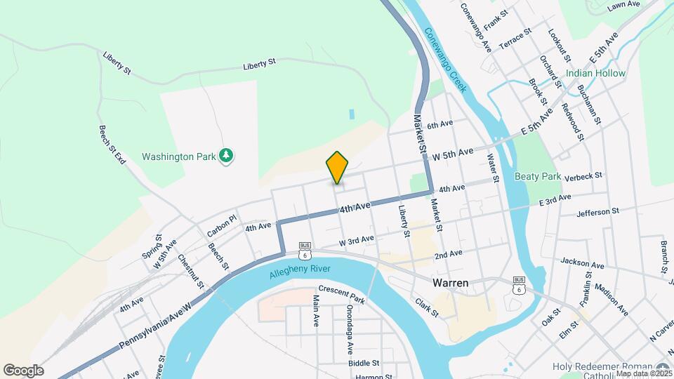 406 Poplar St, Unit Upper -Unit B Map and Location Details