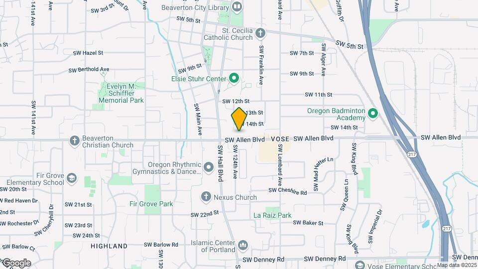 12355 SW Allen Blvd Map and Location Details