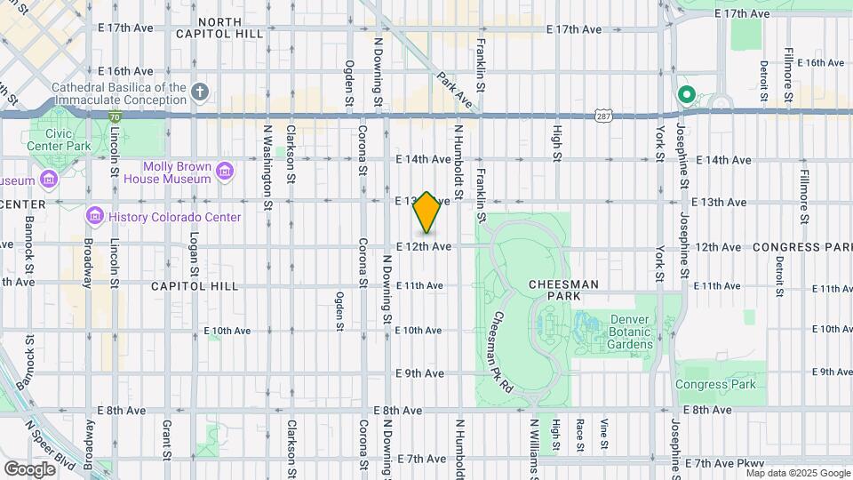 1321 E 12th Ave Mapa y Detalles de la Ubicación