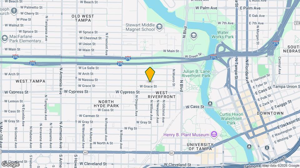 1104 N Willow Ave Map and Location Details