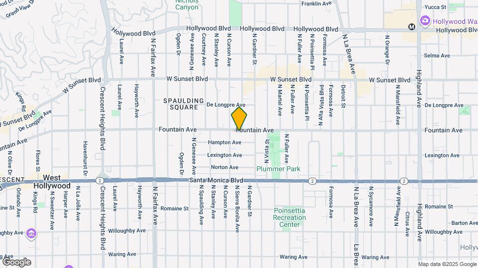 7540 Fountain Ave Map and Location Details