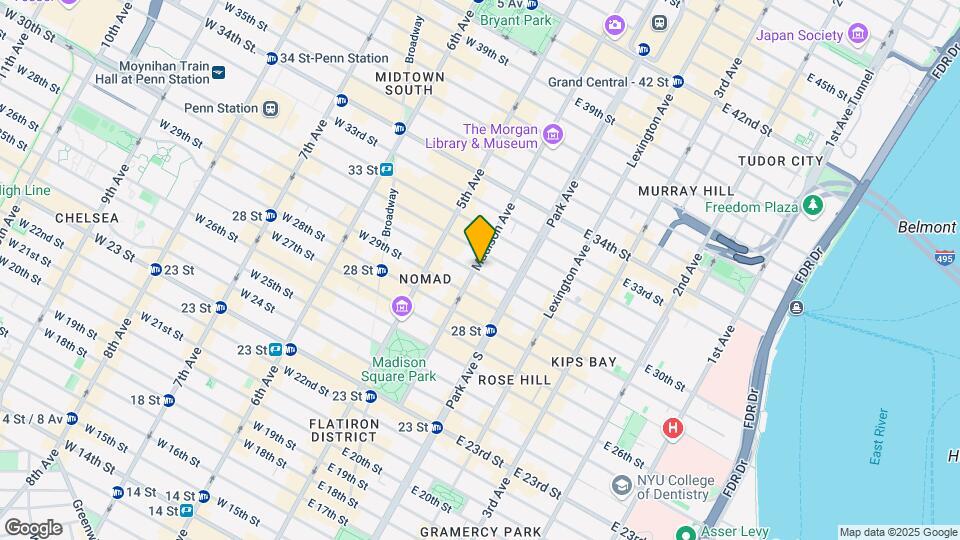 121 Madison Ave-Unit -7G Map and Location Details