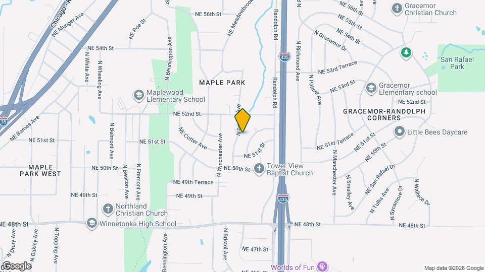 5135 N Bristol Ave Map and Location Details