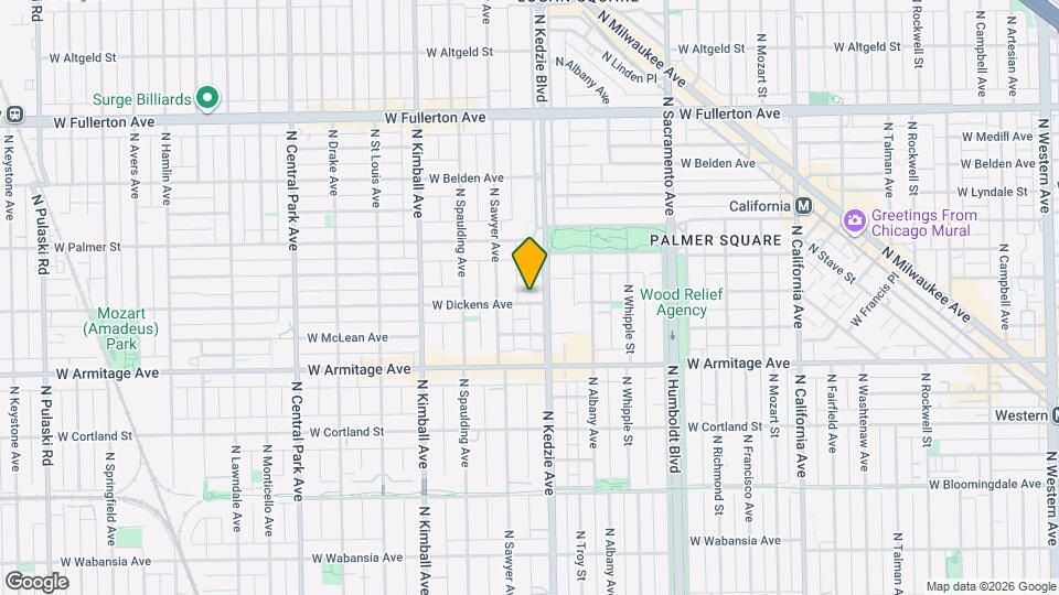 1456 N Kedzie Blvd Map and Location Details