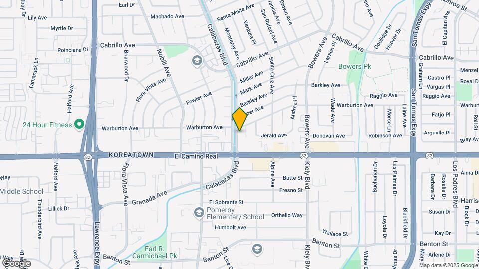 1677 Calabazas Blvd Map and Location Details