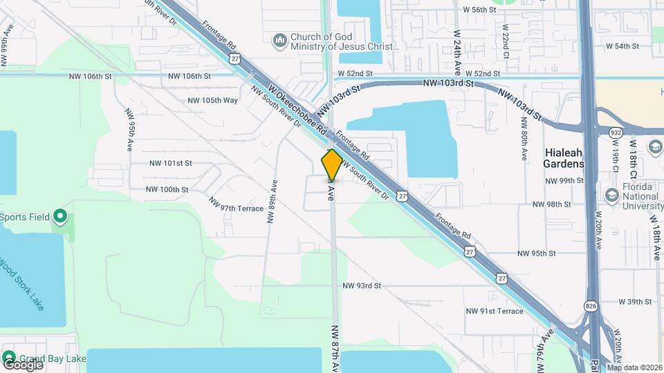 10021 NW 87th Terrace Map and Location Details