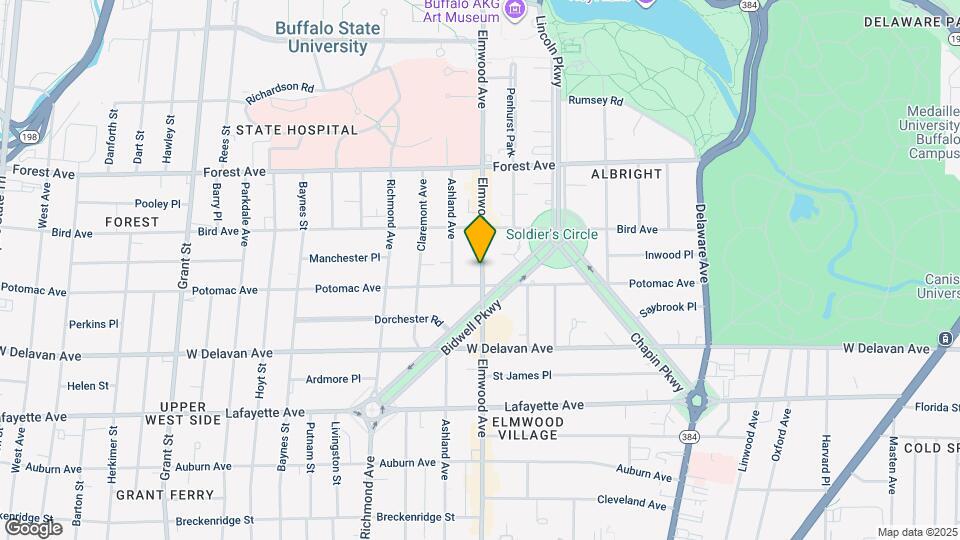 1008 Elmwood Ave Map and Location Details