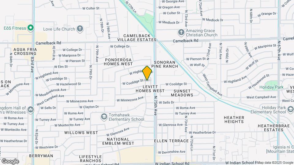 4625 N 75th Ln Map and Location Details