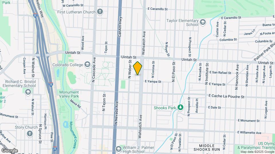 1012 N Wahsatch Ave Map and Location Details