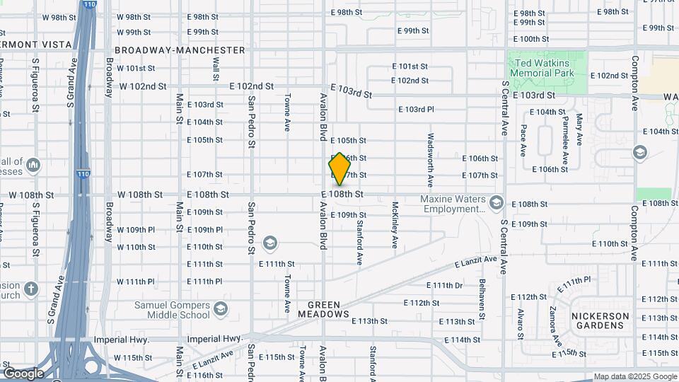 623 E 108th St Map and Location Details