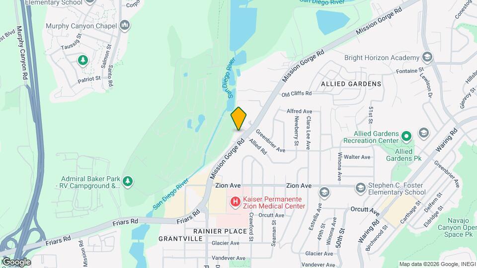 6780 Mission Gorge Rd Map and Location Details