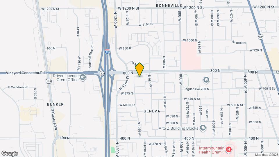 762 N 1060 W Map and Location Details