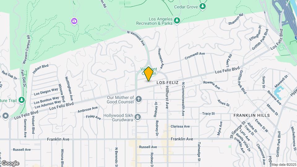 4615 Los Feliz Blvd Map and Location Details