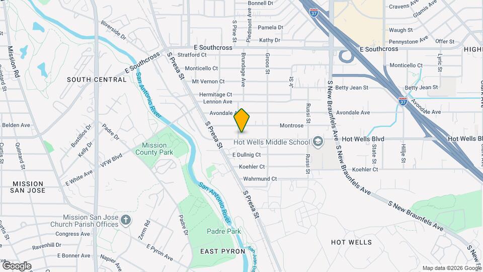 203 Hot Wells Blvd Mapa y Detalles de la Ubicación