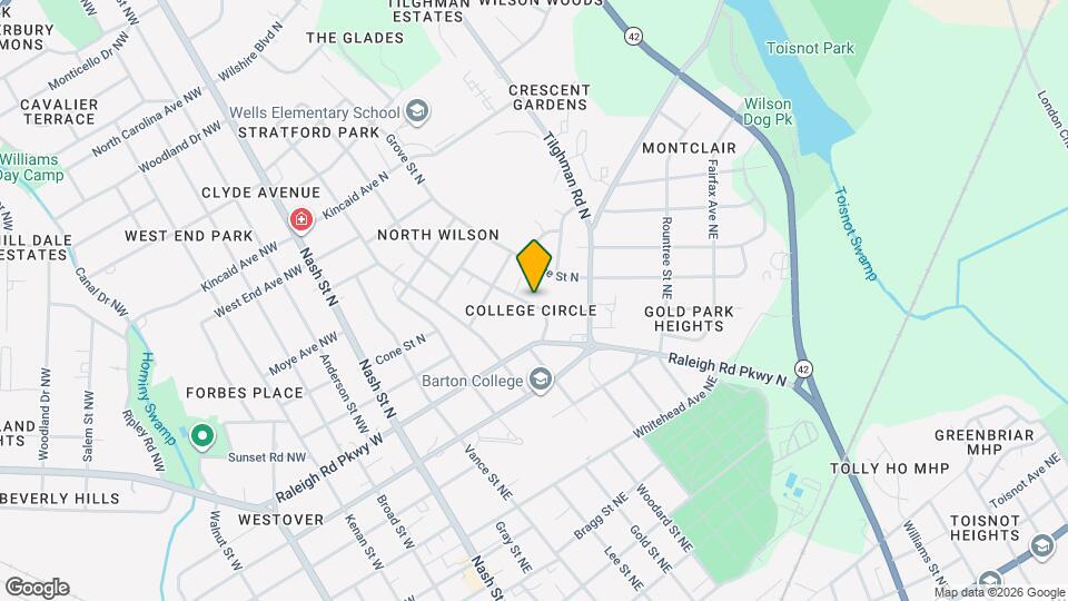 906 College Cir N Map and Location Details