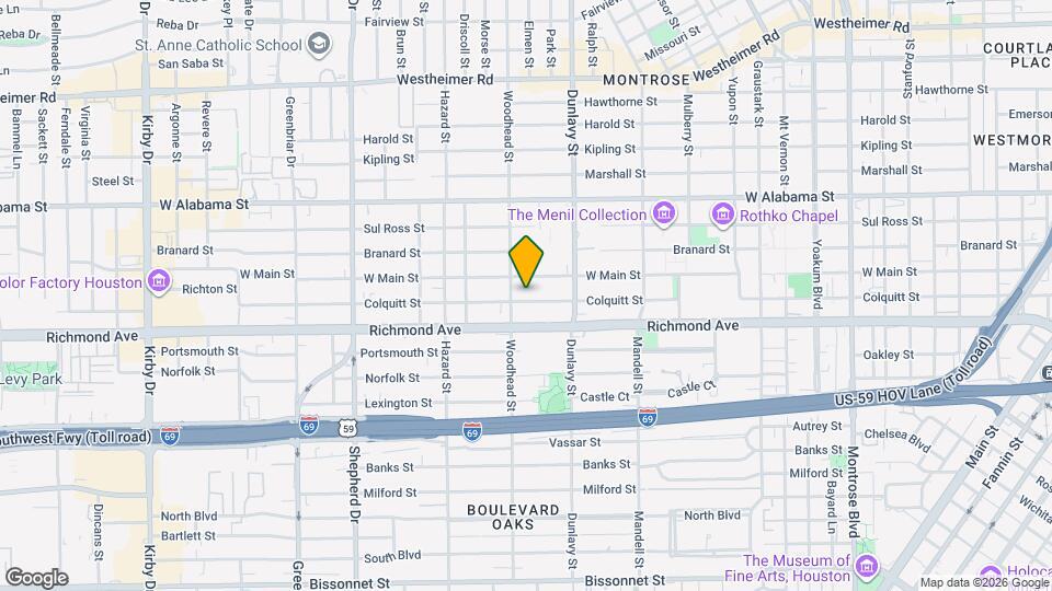 1746 Colquitt St Map and Location Details