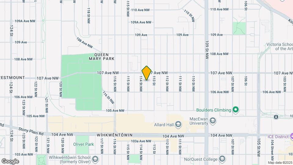 10629-10114 114 St NW Map and Location Details