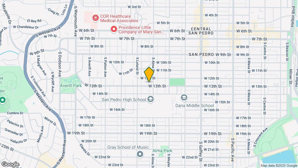 1020 W 13th St Map and Location Details