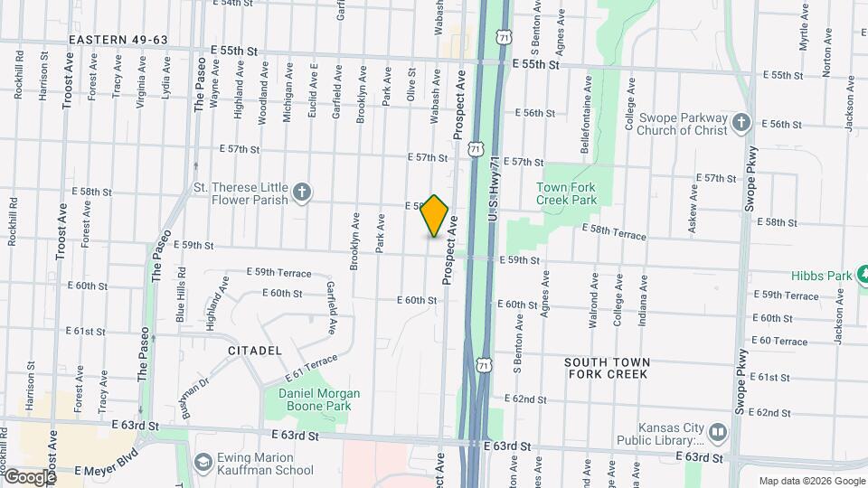 5835 Wabash Ave Map and Location Details