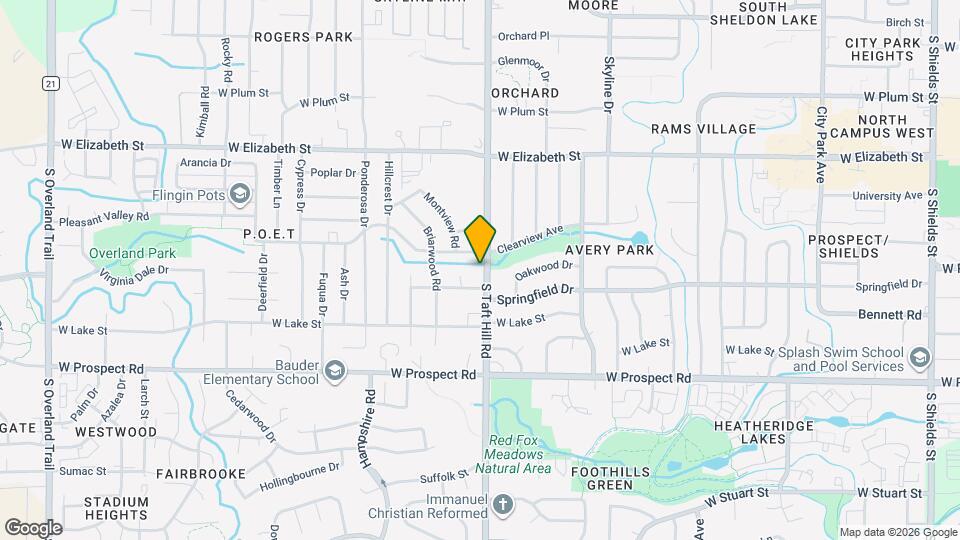 1213 S Taft Hill Rd Map and Location Details