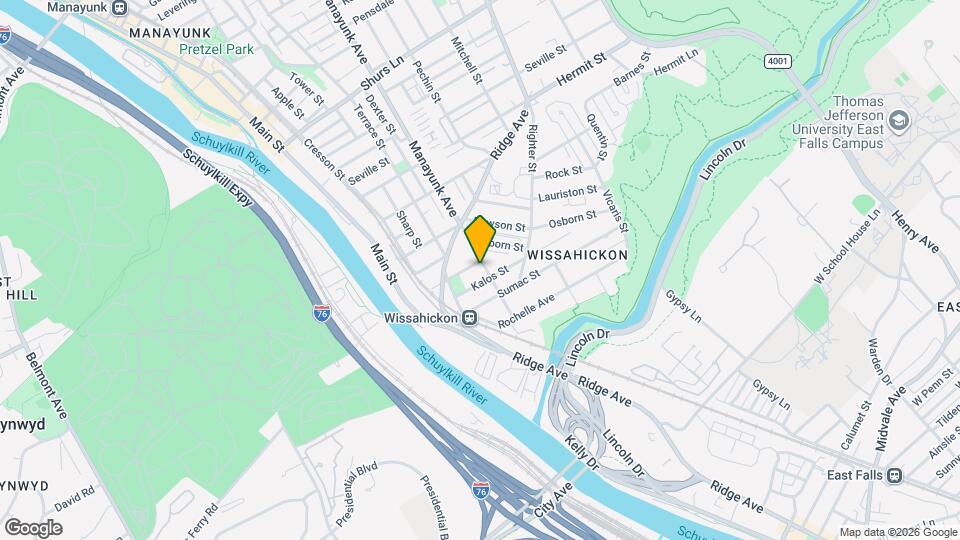 3712 Manayunk Ave Map and Location Details