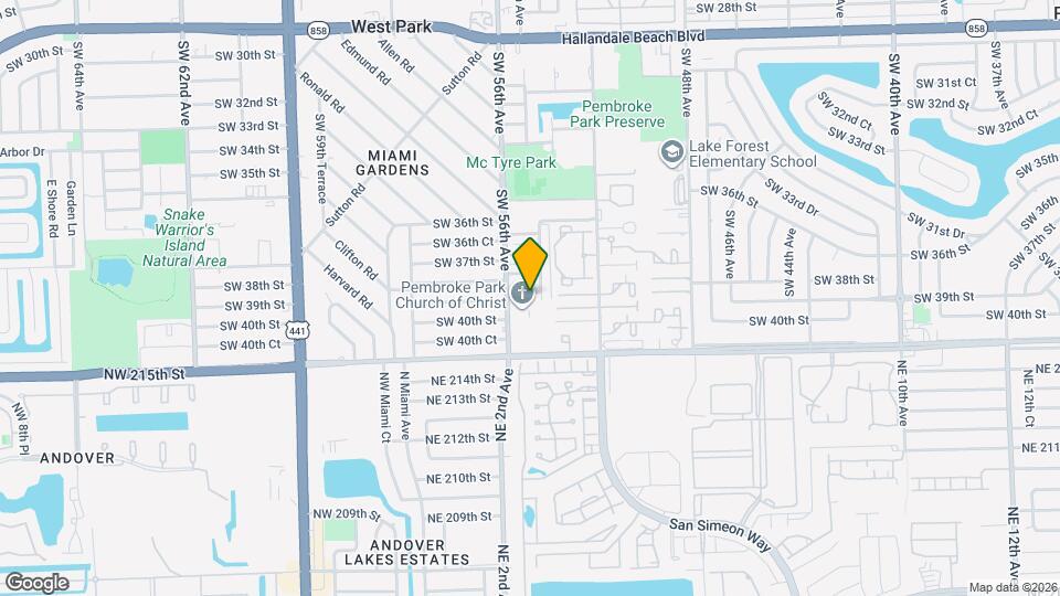 5440 SW 38th Ct Map and Location Details