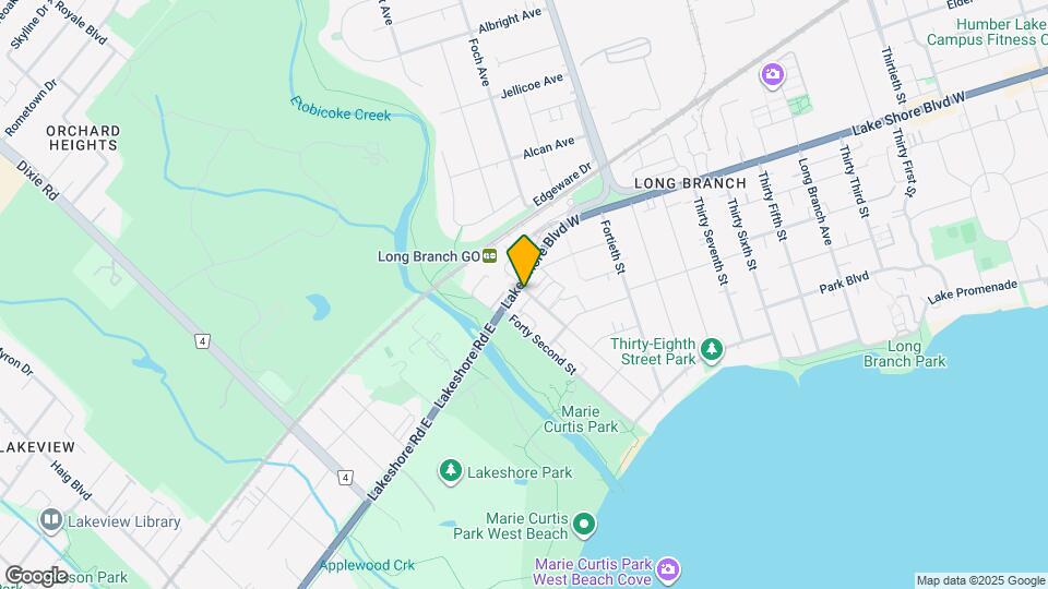 3865 Lake Shore Blvd W Map and Location Details