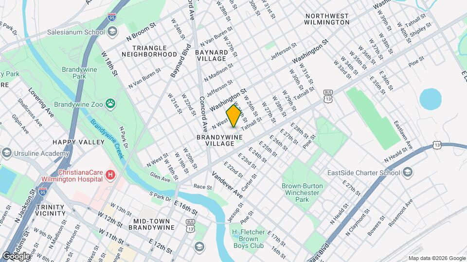 2321 Tatnall St Map and Location Details