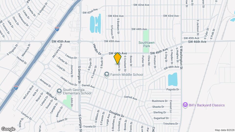 4624 S Bonham St Map and Location Details