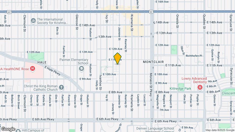 5955 E 10th Ave Map and Location Details