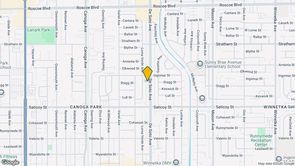 7741 De Soto Ave Map and Location Details