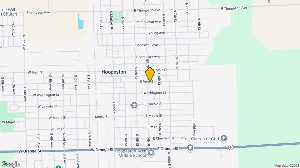 607 E Penn St Map and Location Details