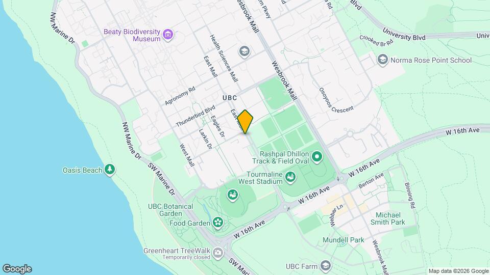 2559 East Mall Map and Location Details