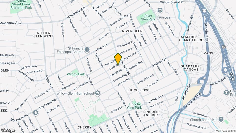 1128 Clark Way Map and Location Details