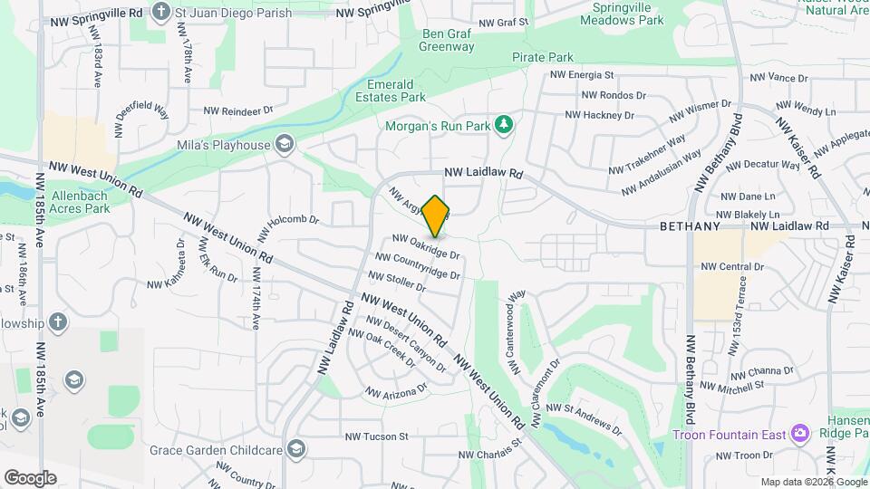 16803 NW Oakridge Dr Mapa y Detalles de la Ubicación