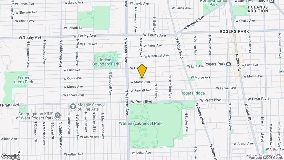 6937 N Oakley Ave Map and Location Details