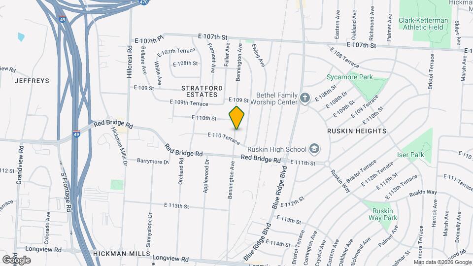 11017 Bennington Ave Map and Location Details