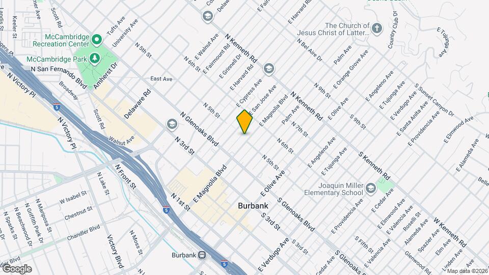 501 E Magnolia Blvd, Unit 203 Mapa y Detalles de la Ubicación