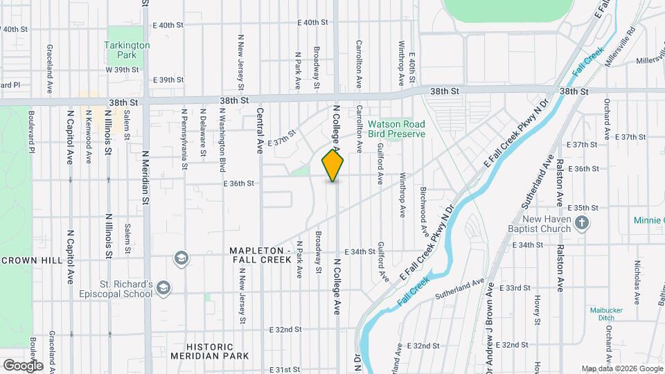 3548 N College Ave Map and Location Details