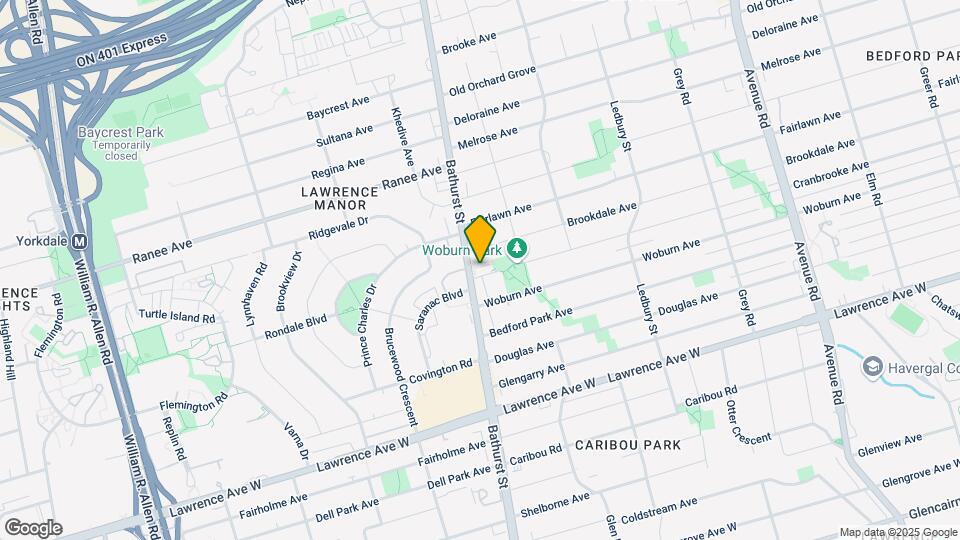 3253 Bathurst St Map and Location Details