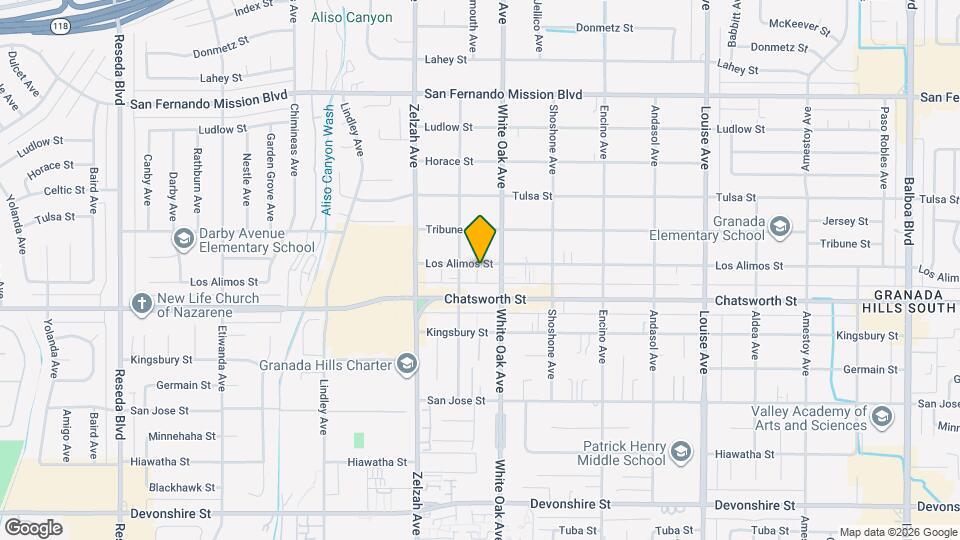 17724 Los Alimos St Map and Location Details