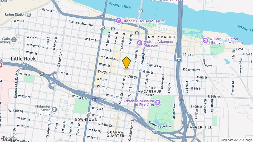 Arkasas Democrat Lofts Mapa y Detalles de la Ubicación