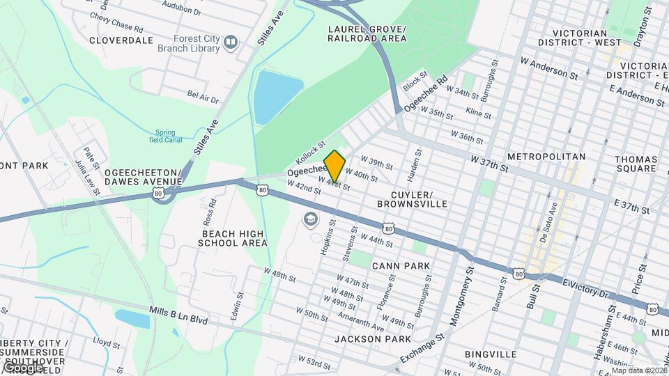 1109 W 41st St Map and Location Details