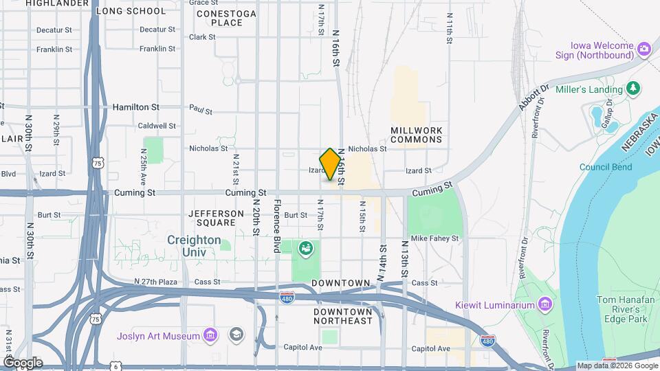 1614 Cuming St Map and Location Details