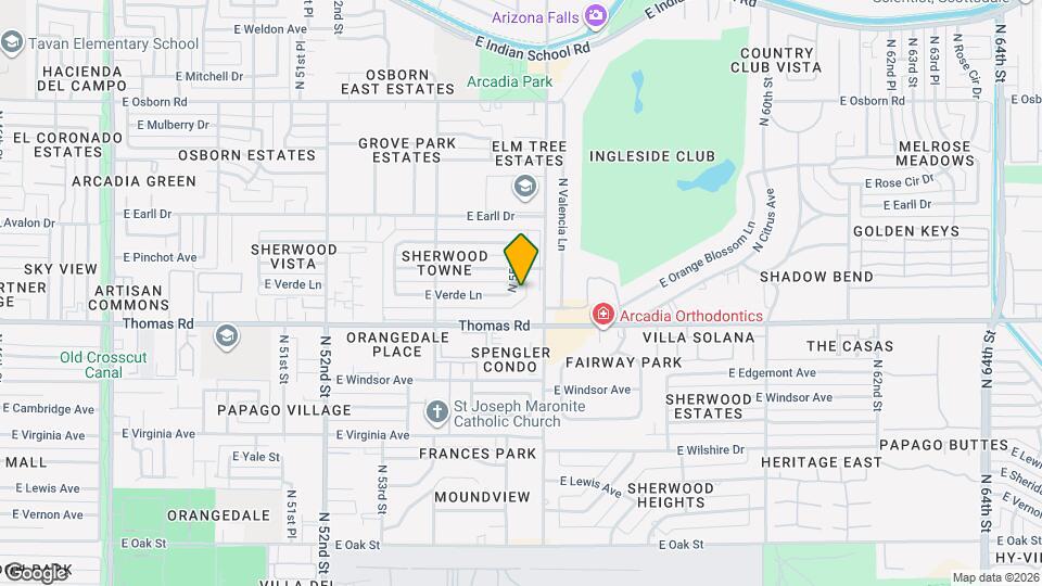 2929 N 55th Pl Map and Location Details