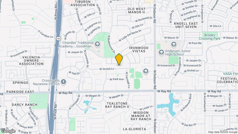 2338 W Orchid Ln Map and Location Details