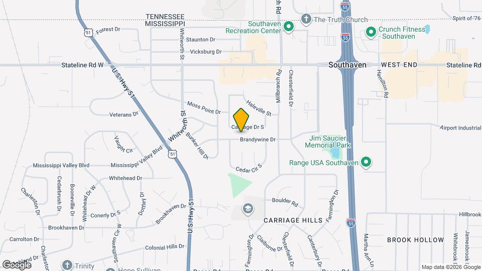 1212 Brandywine Dr Map and Location Details
