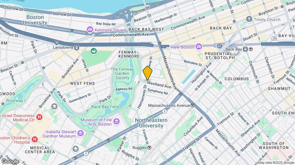 90 Westland Ave, Unit 419 Map and Location Details