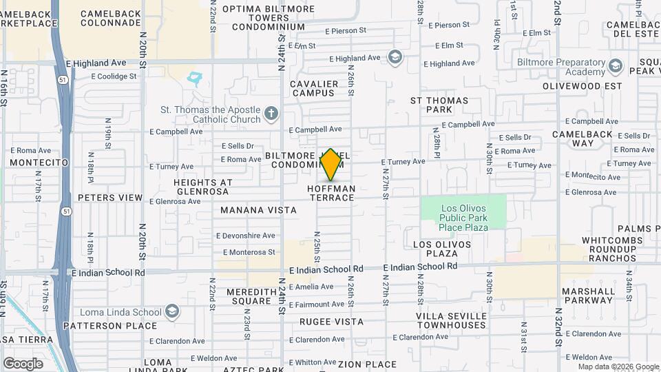 2519 E Montecito Ave Mapa y Detalles de la Ubicación